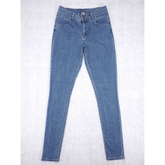 Alloy Apparel Tall Heidi Ultra High Rise Jeans Women Jr 16/37 Blue Skinny Sleek - Picture 2 of 13